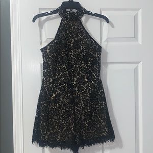 Black lace Romper